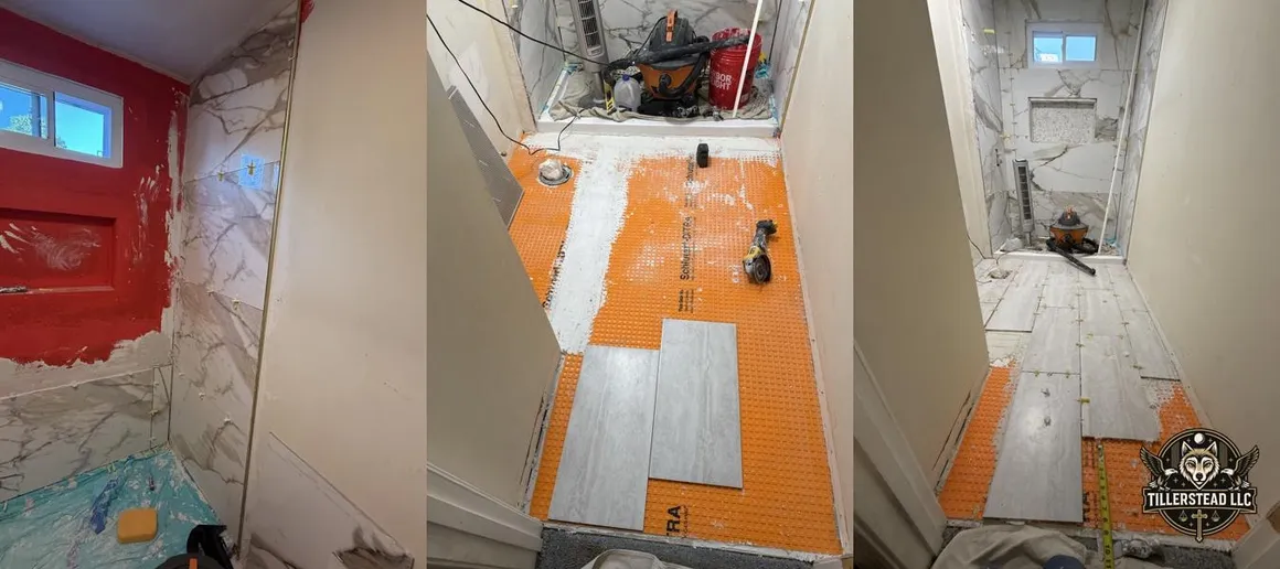 Tiled room with clean transitions and fresh trim