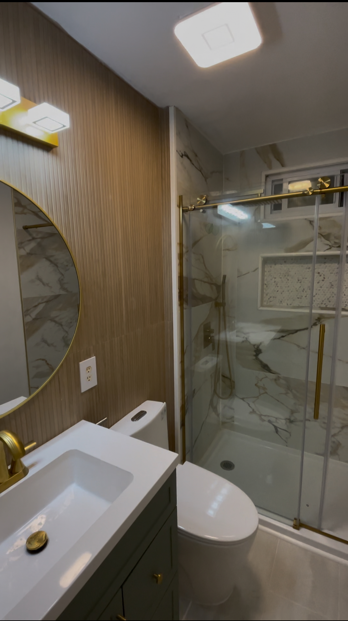 Large-format tile bathroom installation by Tillerstead LLC. Installed per TCNA standards with proper substrate prep, waterproofing, and expansion joints.